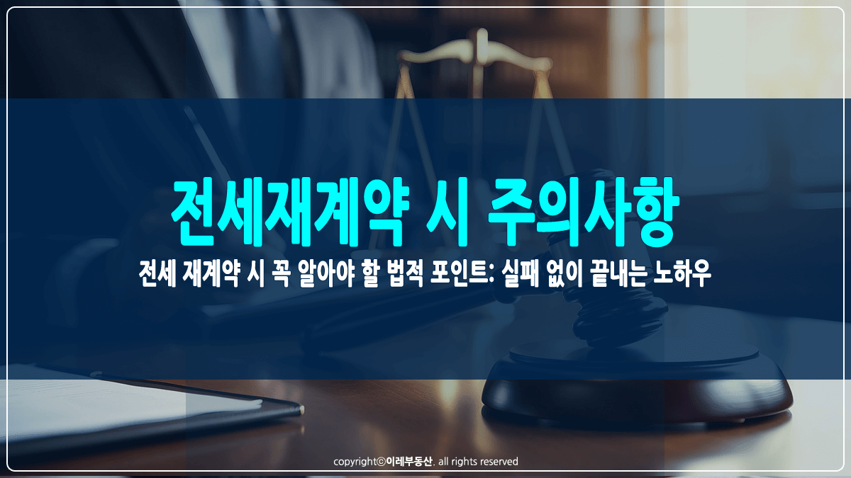 전세재계약 시 주의사항 썸네일