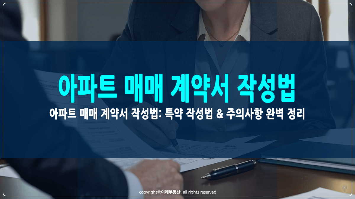 아파트 매매계약서 작성법 썸네일