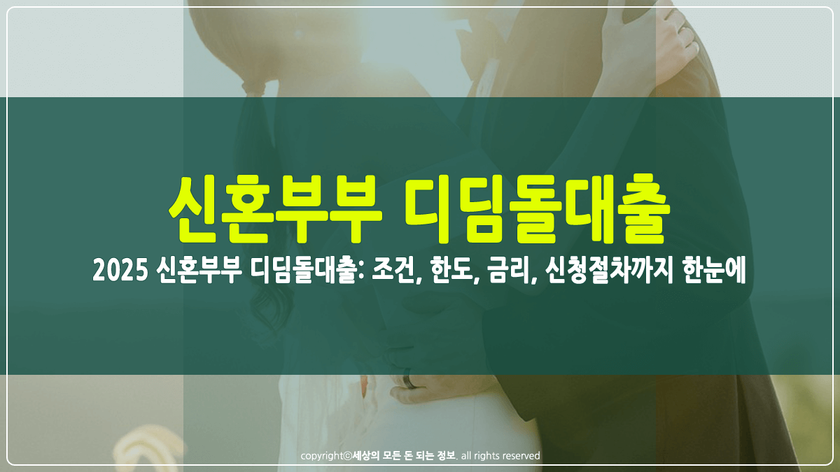 2025 신혼부부 디딤돌대출 조건, 한도, 금리, 신청절차 썸네일