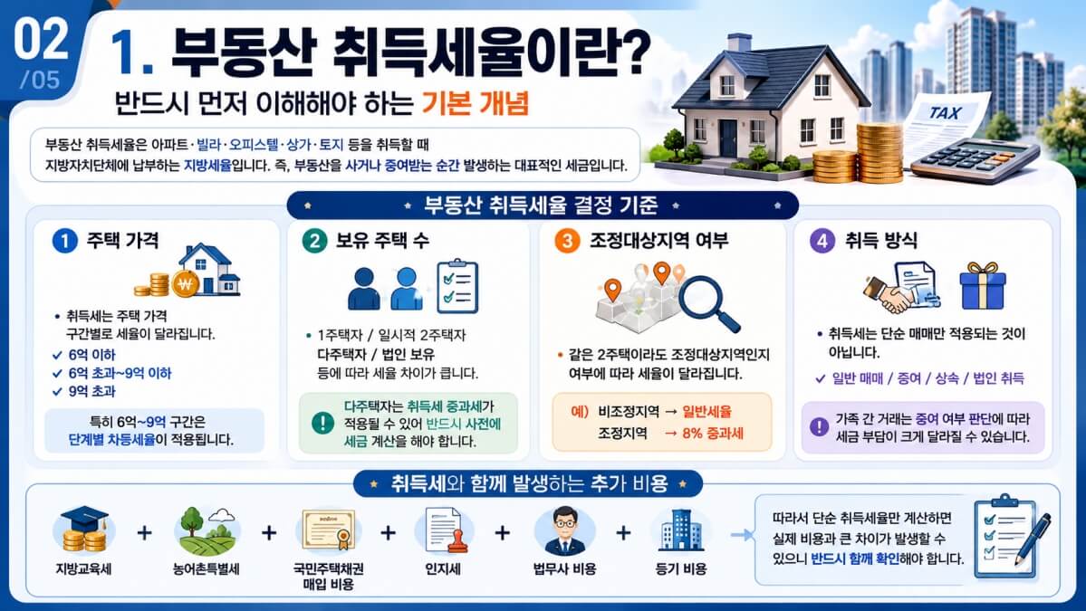 부동산 취득세율이란?
