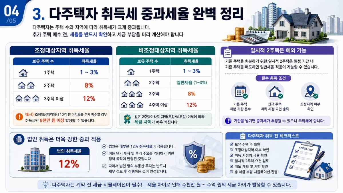 다주택자 취득세 중과세율
