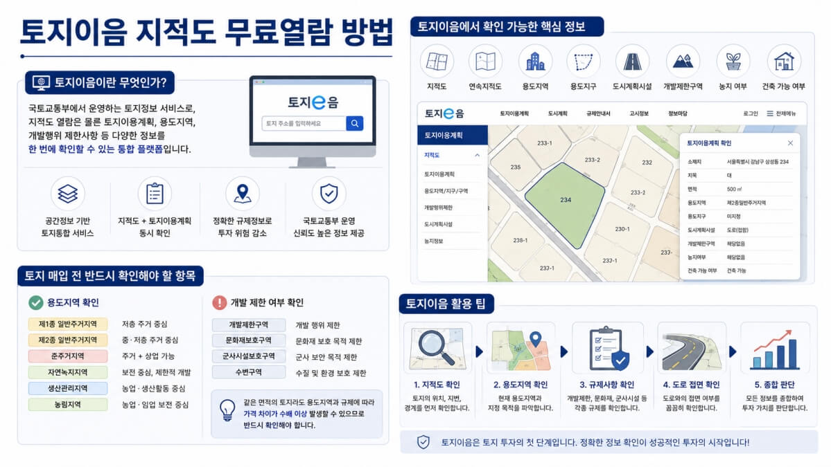 토지이음 지적도 무료열람