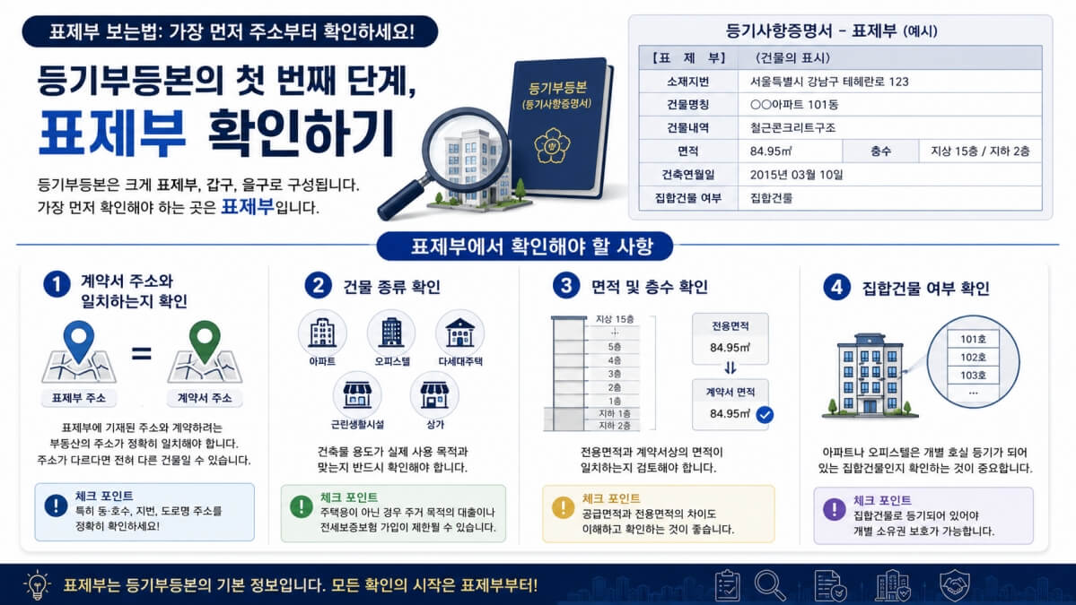 표제부 확인하기