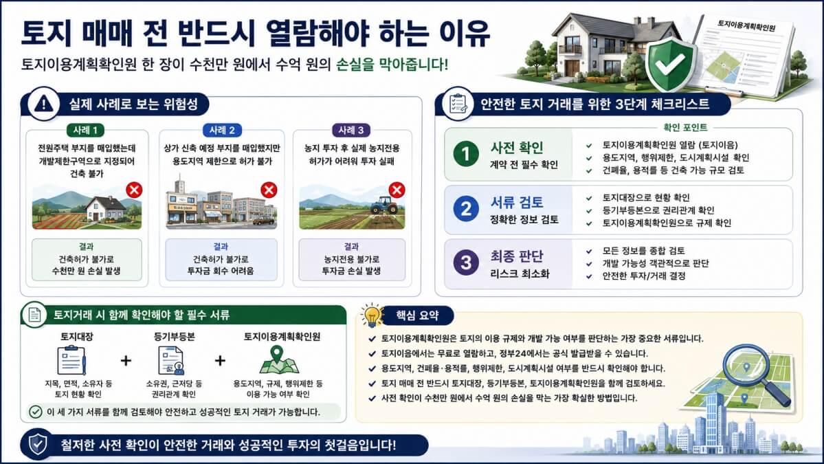 토지이용계획확인원 열람 이유