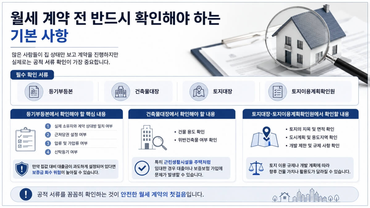 월세 계약 주의사항 기본