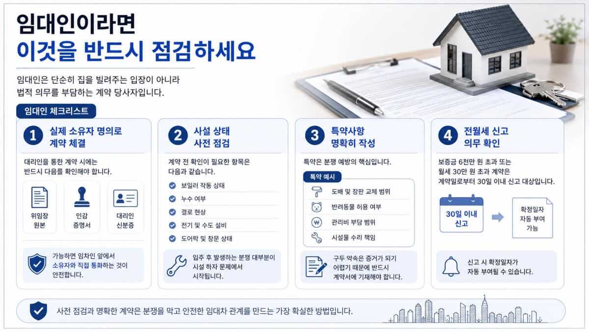 임대인 주의사항
