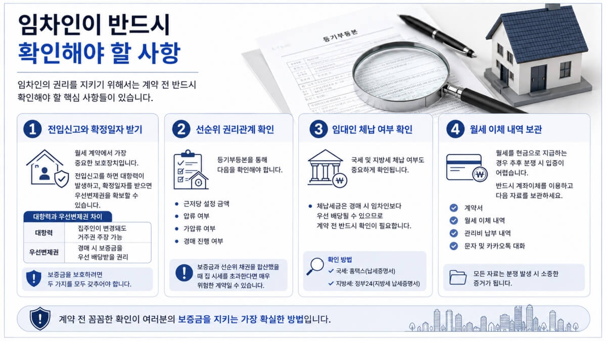 임차인 주의사항