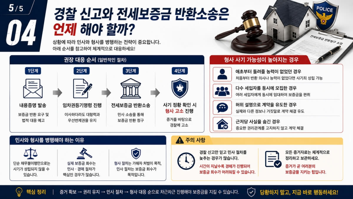 전세보증금 반환소송은 언제?