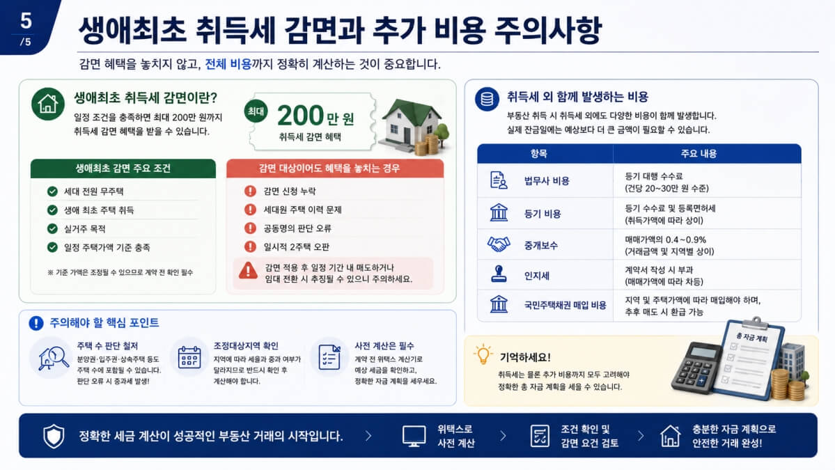 생애최초 취득세 감면