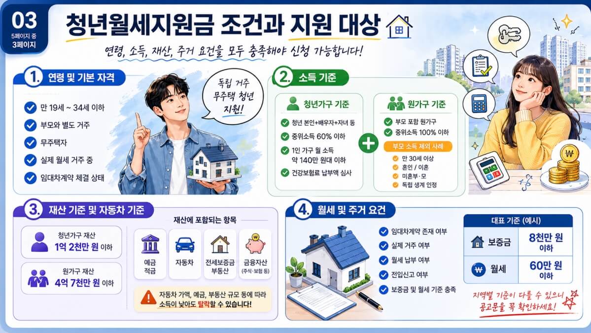 청년월세지원금 조건과 지원대상