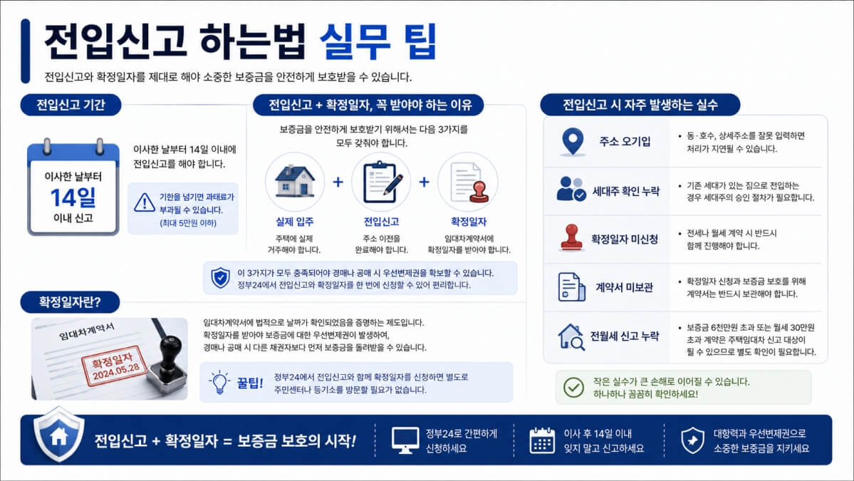 전입신고 하는법 실무 팁