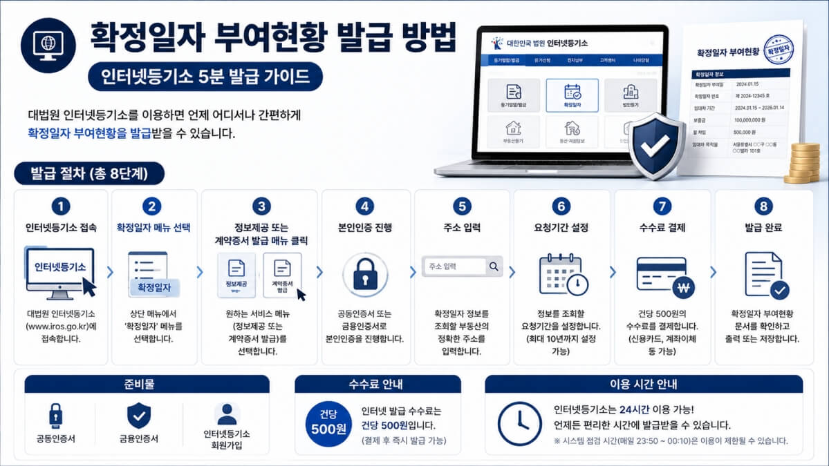 확정일자 부여현황 발급 방법