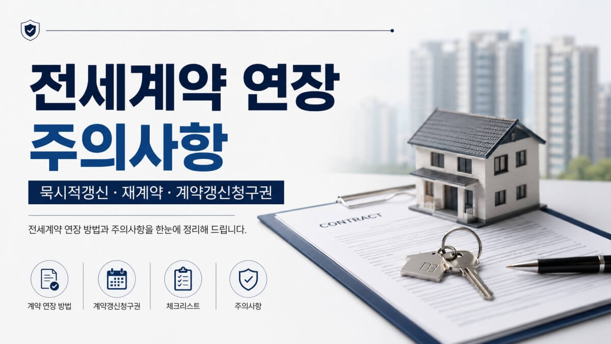전세계약 연장 주의사항 썸네일