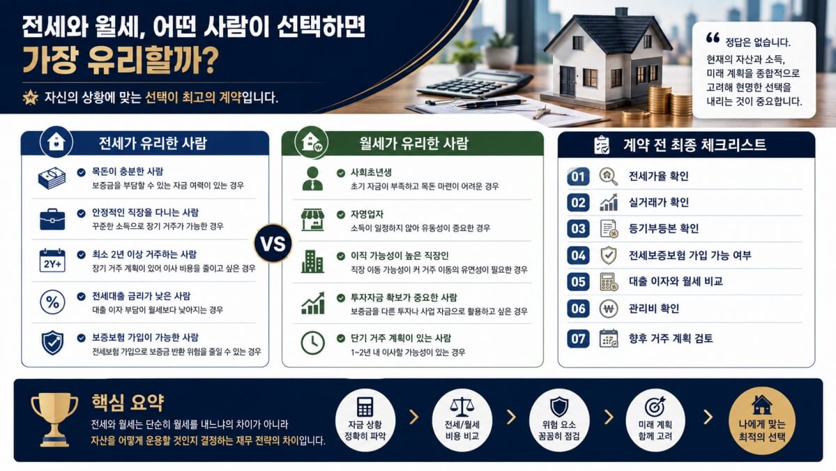 전세와 월세의 선택