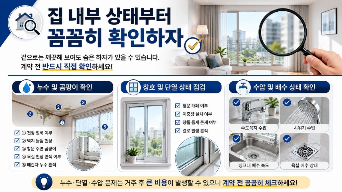 집 볼때 체크사항 집 내부 상태