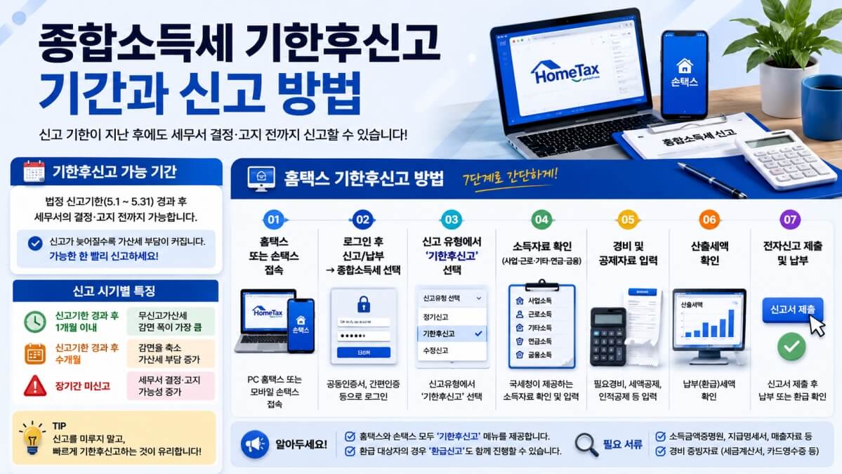 종합소득세 기한후신고 기간 및 방법