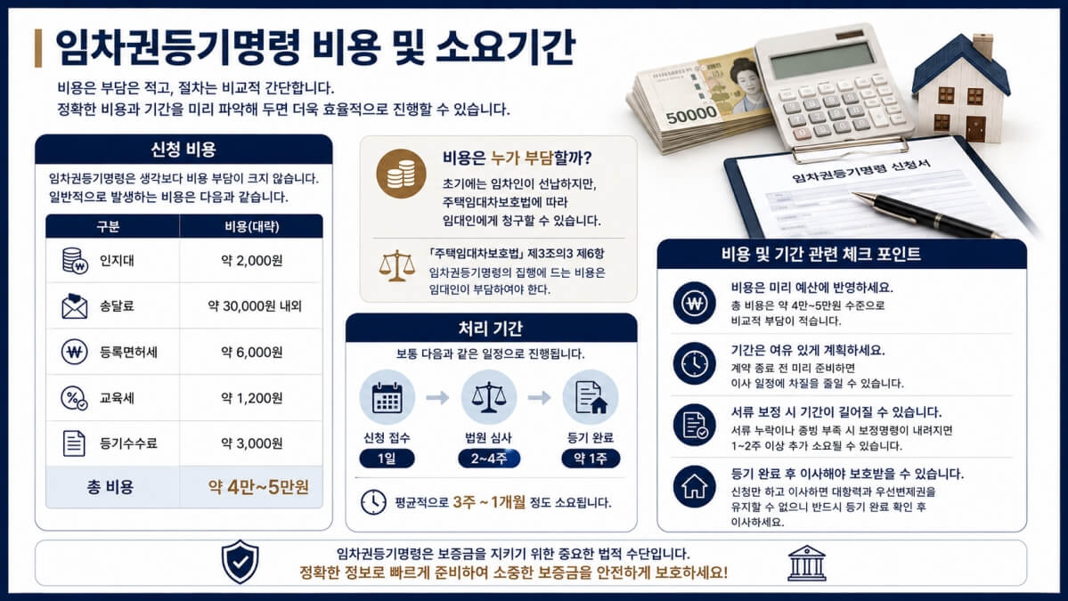 임차권등기명령 비용