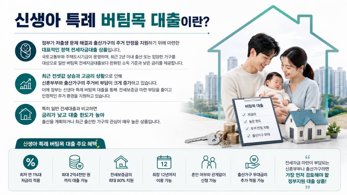 신생아 특례 버팀목 대출이란?