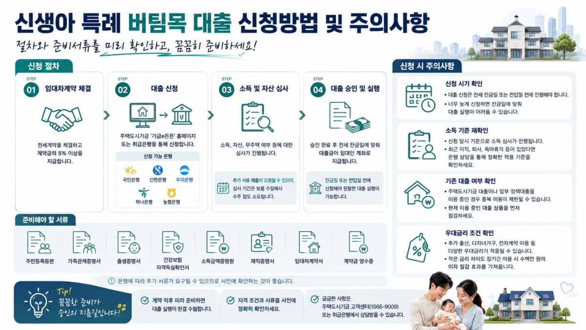 신청방법 및 주의사항