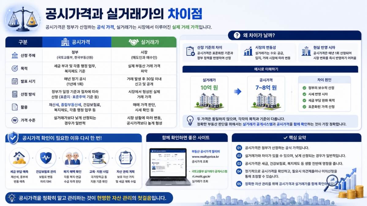 공시가격과 실거래가의 차이점