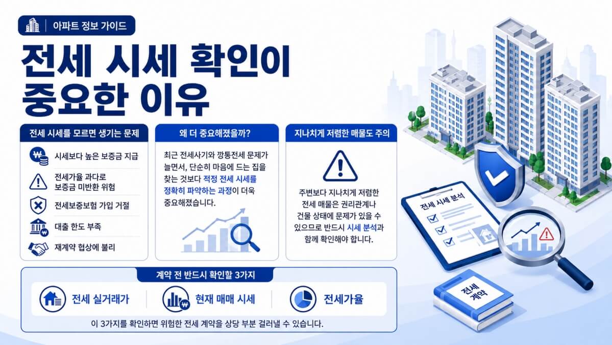 아파트 전세 시세 확인 중요성