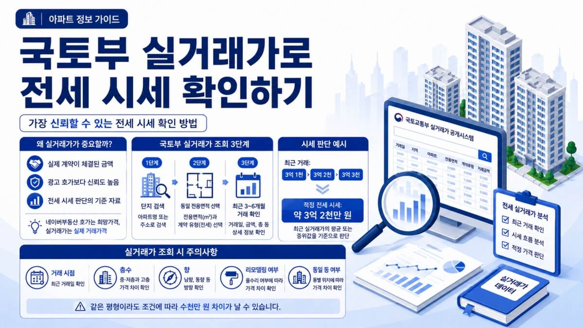 국토부 실거래가 확인