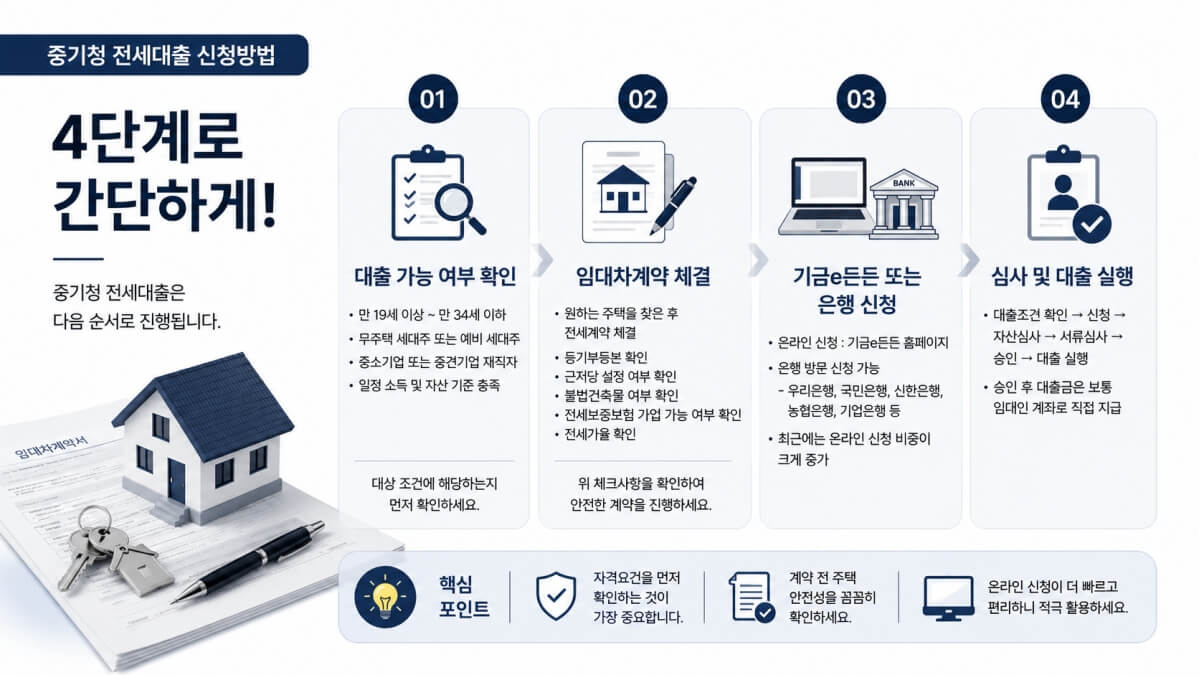 중기청 전세대출 신청방법