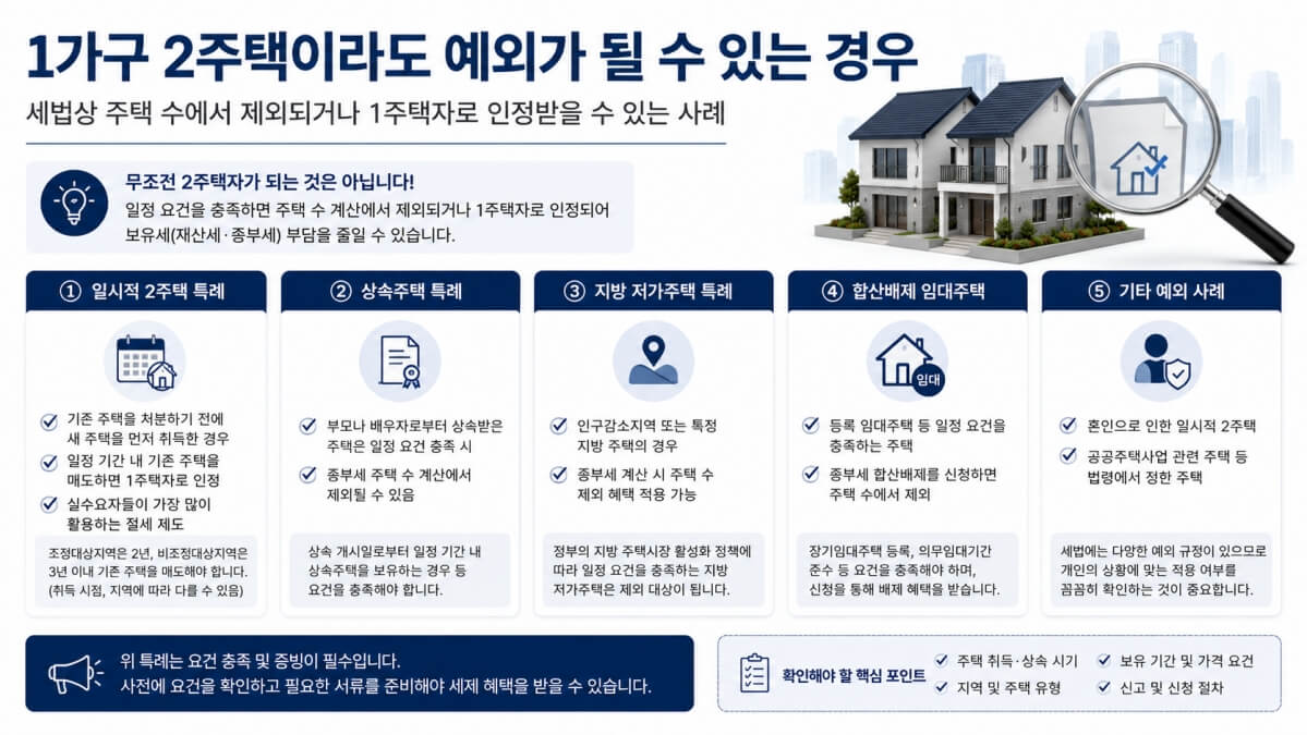 1가구 2주택 예외
