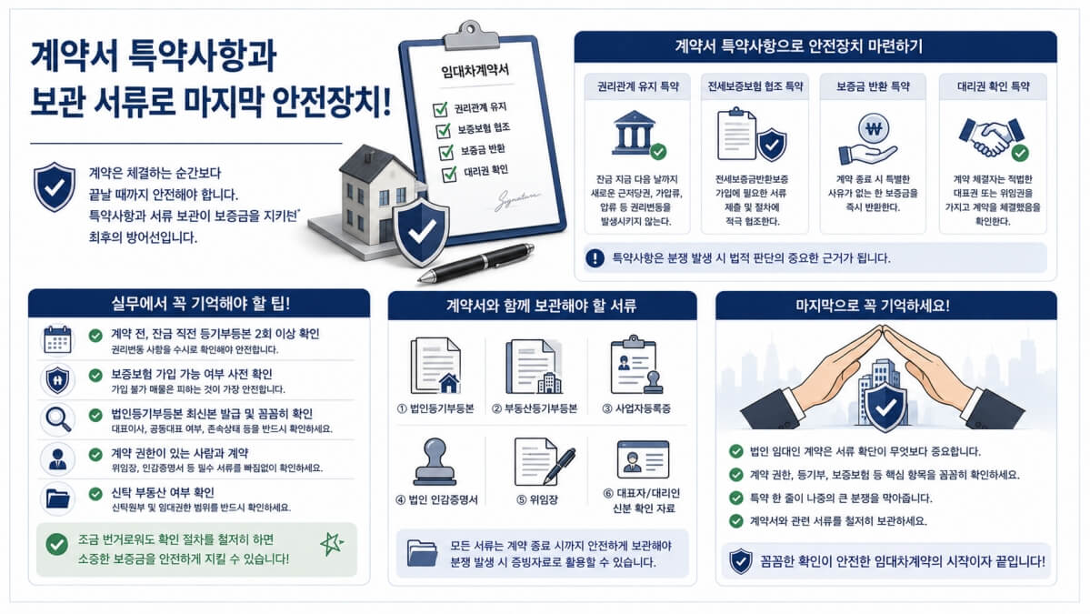 임대인이 법인인 경우 계약서 특약사항