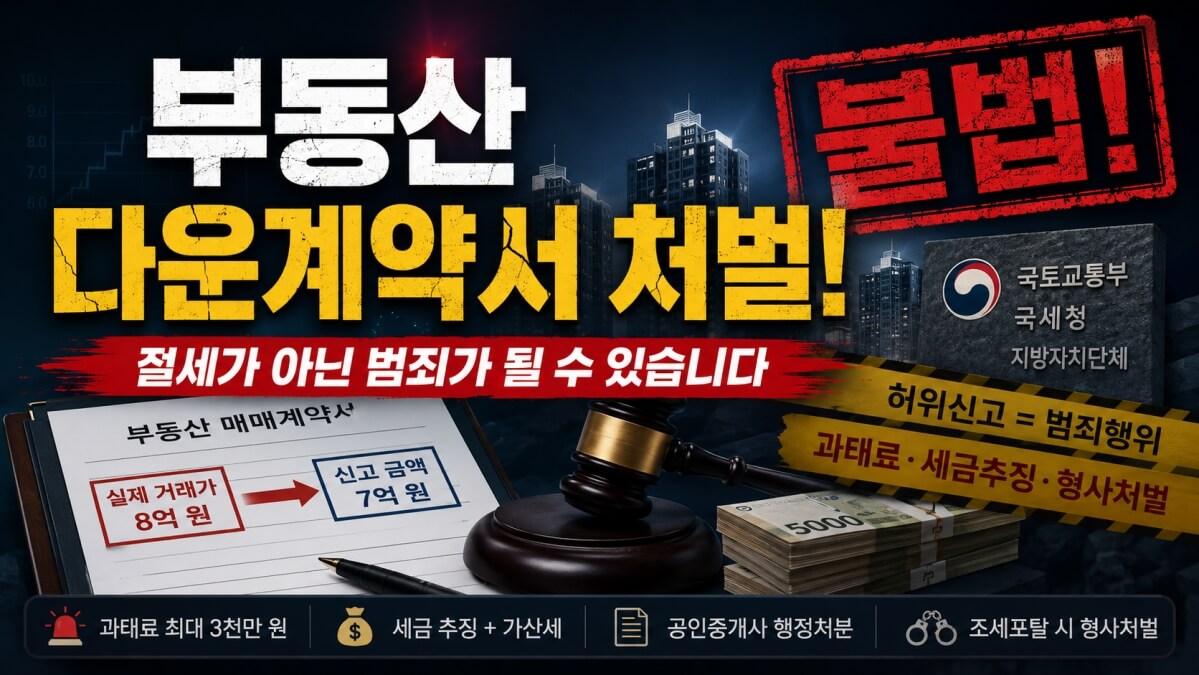 부동산 다운계약서 처벌 썸네일
