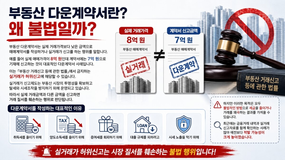 부동산 다운계약서란?