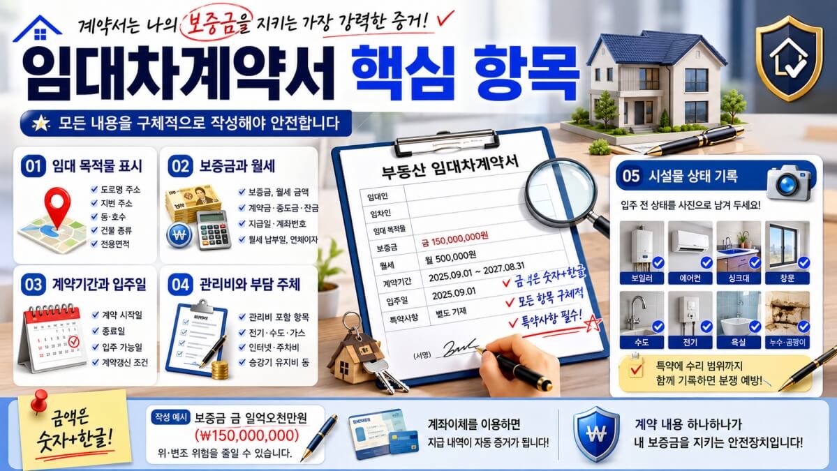 임대차계약서 핵심 항목