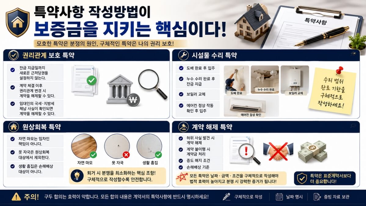 부동산 임대차계약서 특약사항 작성방법