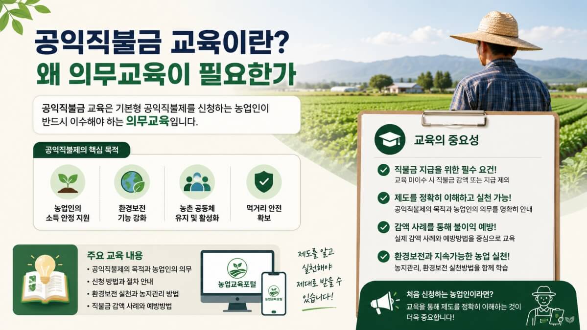 공익직불금 교육의 필요성
