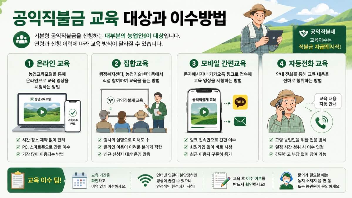 공익직불금 교육 대상