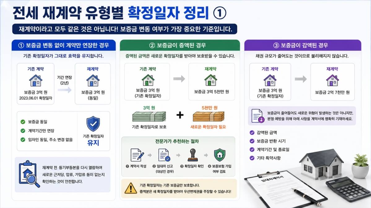 전세 재계약 유형별 확정일자