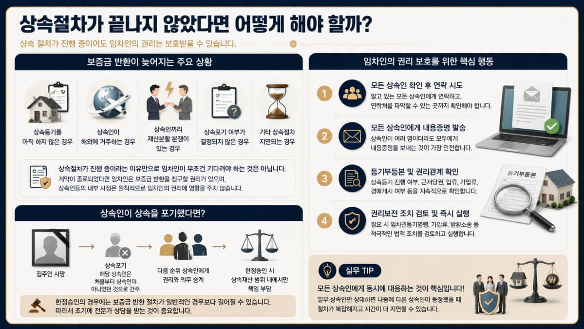 상속절차가 끝나지 않았다면?