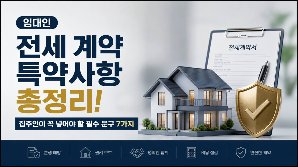 임대인 전세 계약 특약사항 썸네일
