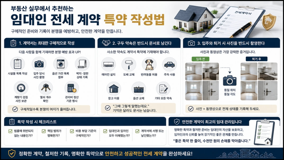 특약사항 작성법