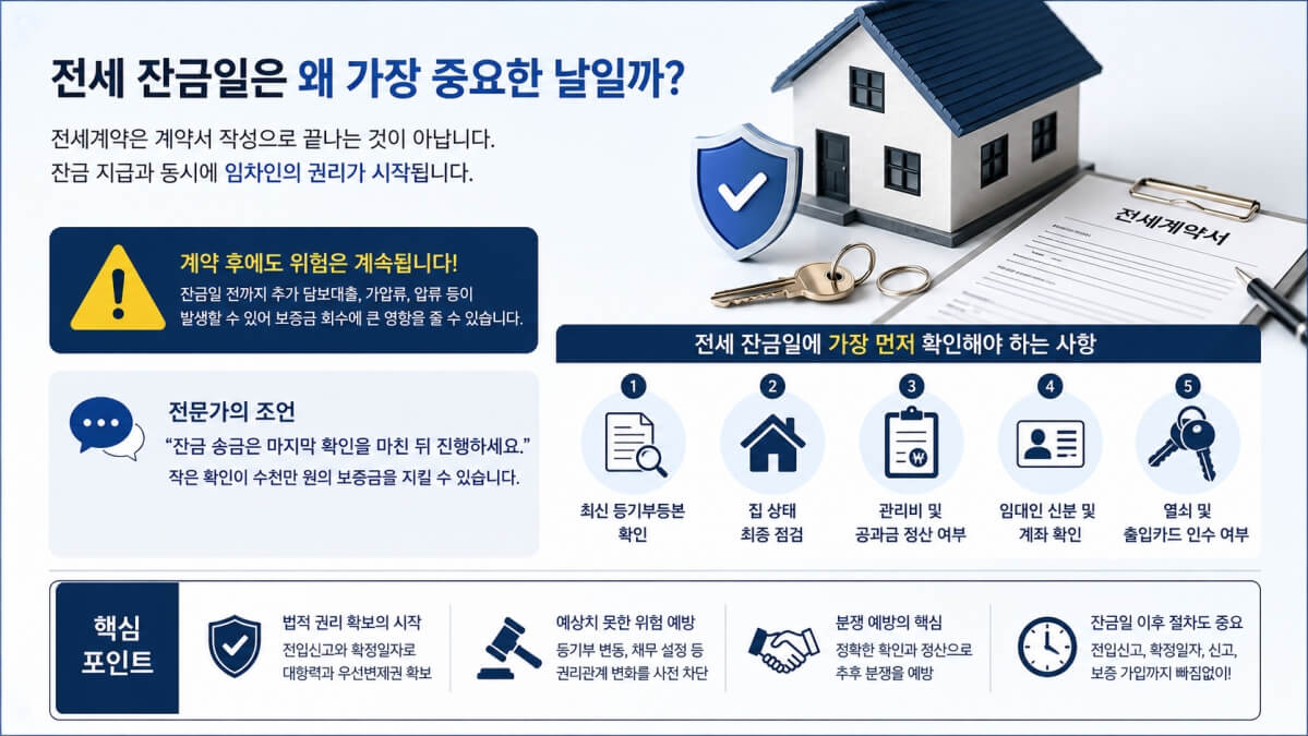 전세 잔금일의 중요성