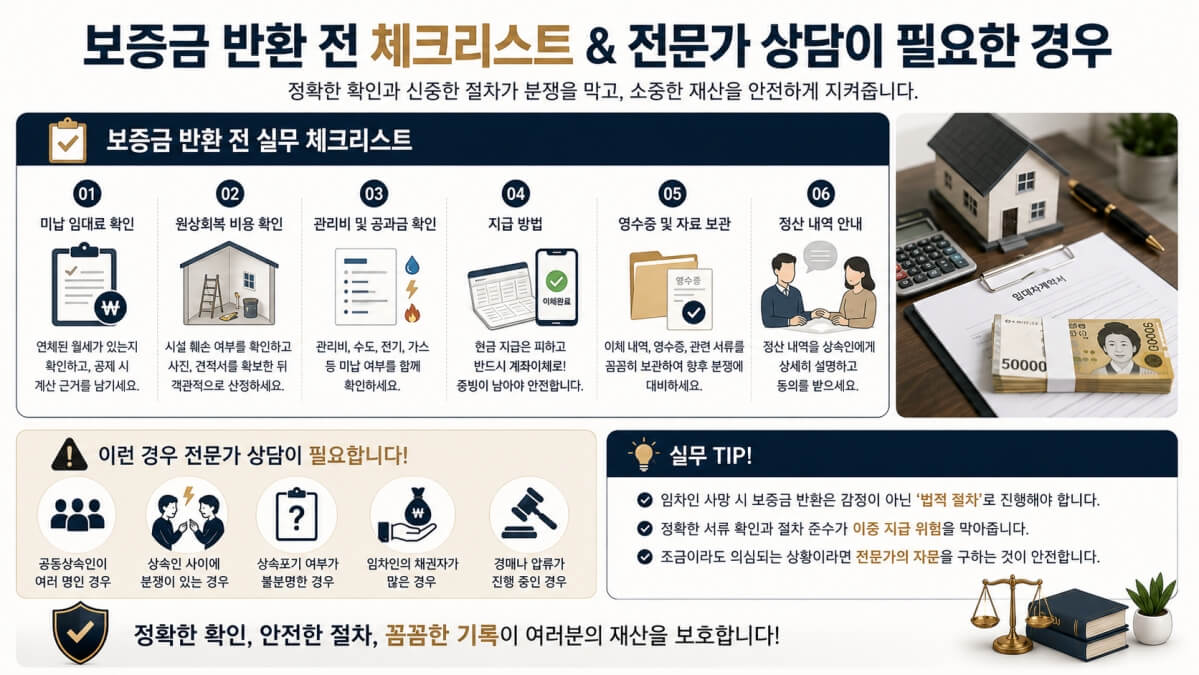 보증금 반환 전 체크리스트