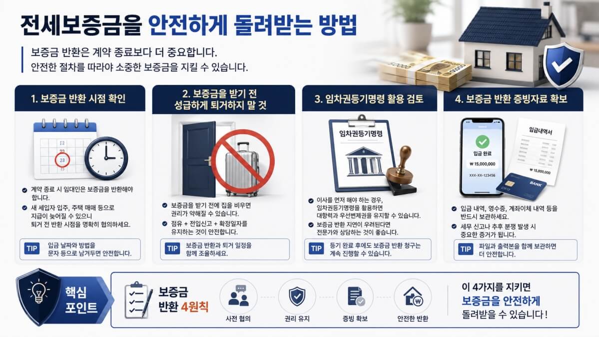 전세보증금 안전하게 돌려받는 방법