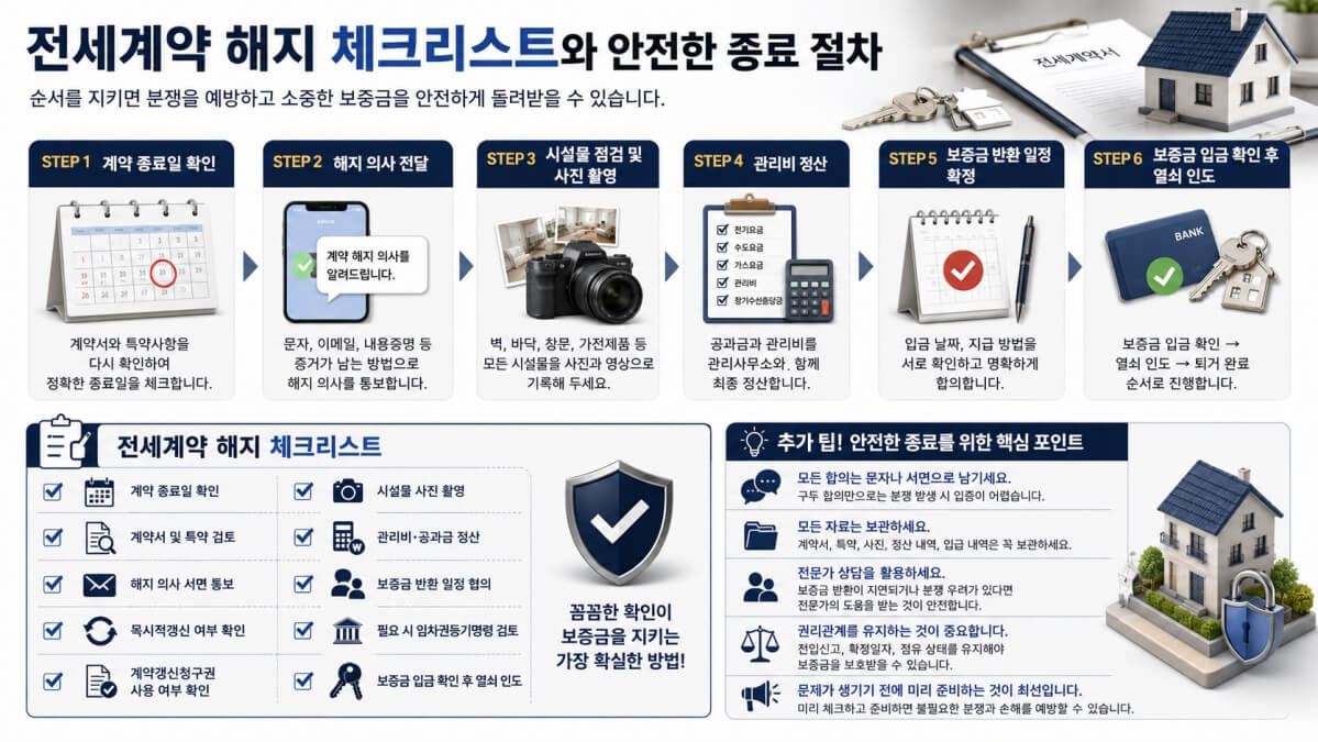 전세계약 해지 체크리스트