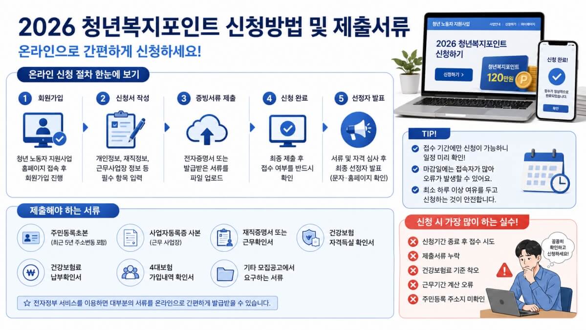 2026 청년복지포인트 신청방법