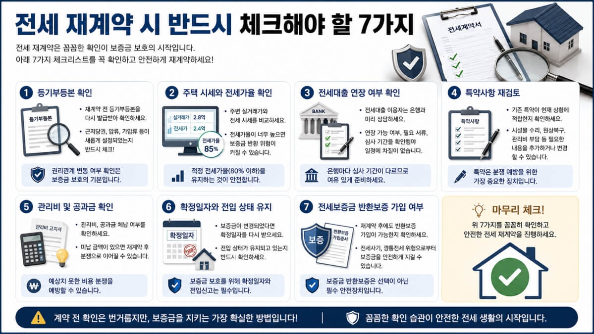 전세 재계약 시 주의사항