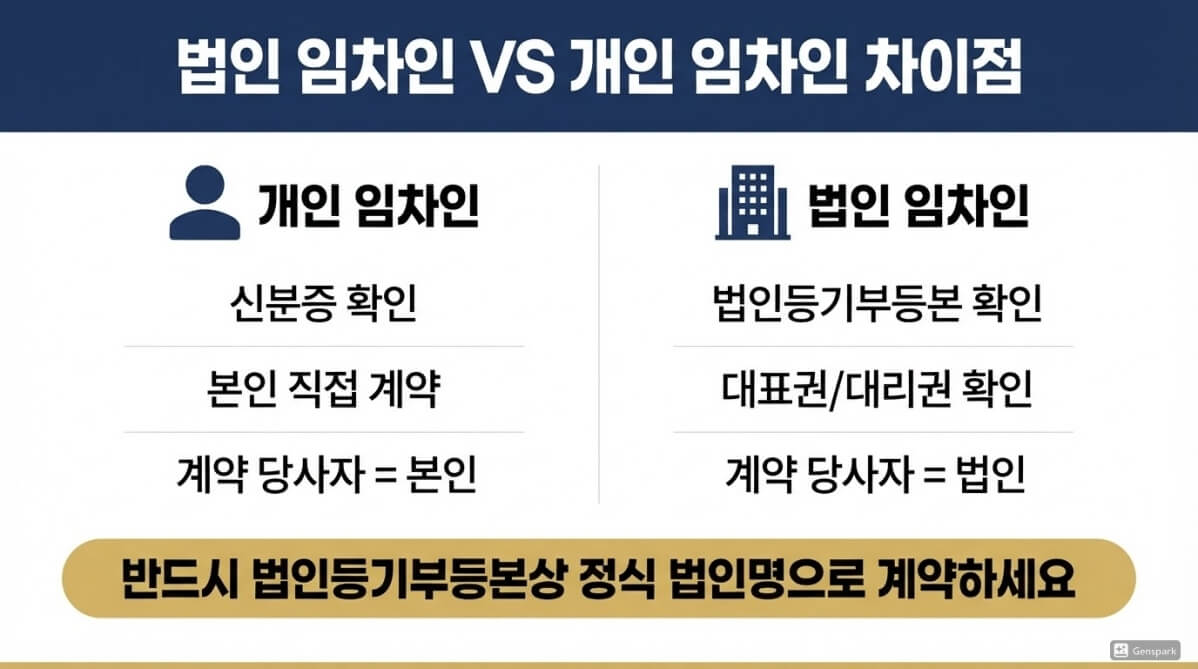 임차인이 법인일때 확인사항