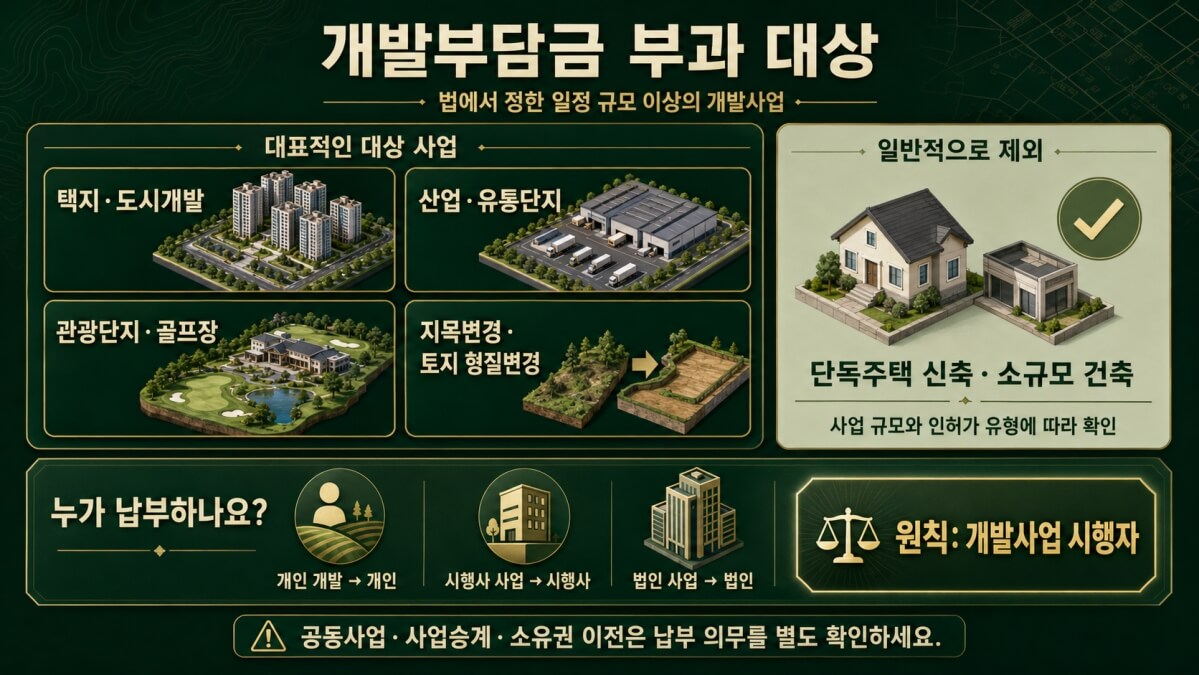 개발부담금 부과 대상