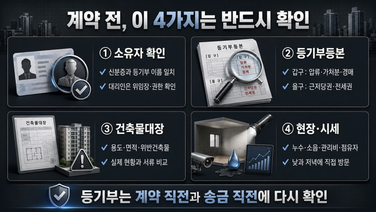 부동산 직거래 시 확인사항