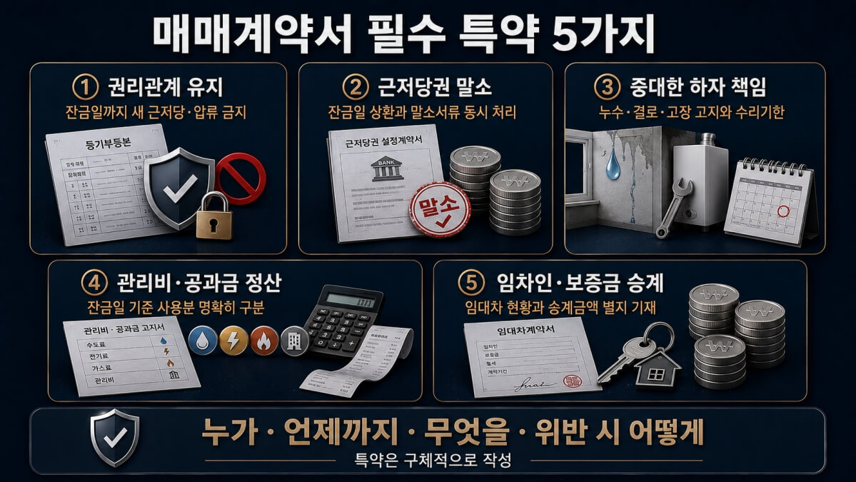 매매계약서 필수 특약