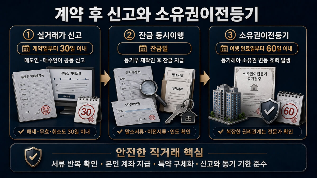 부동산 직거래 계약 후 절차